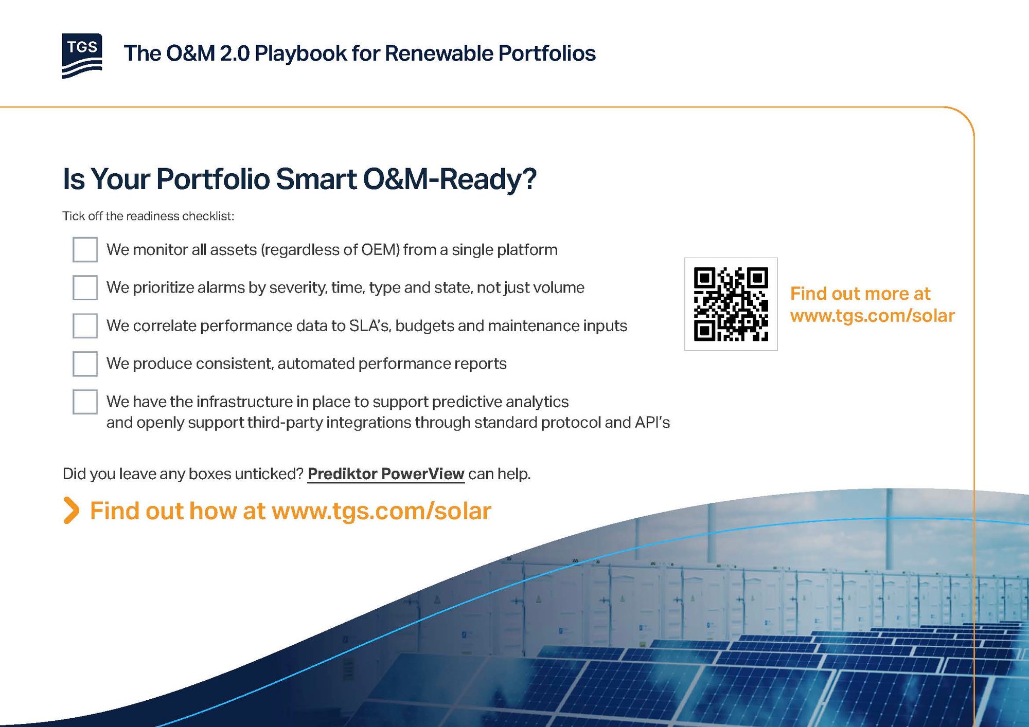 O&M 2.0 Playbook_Checklist_V05